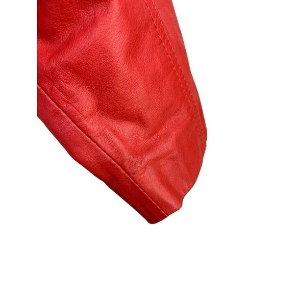 Vintage Toff's Red Leather Jacket SZ M/‎ 39 - Picture 12 of 13